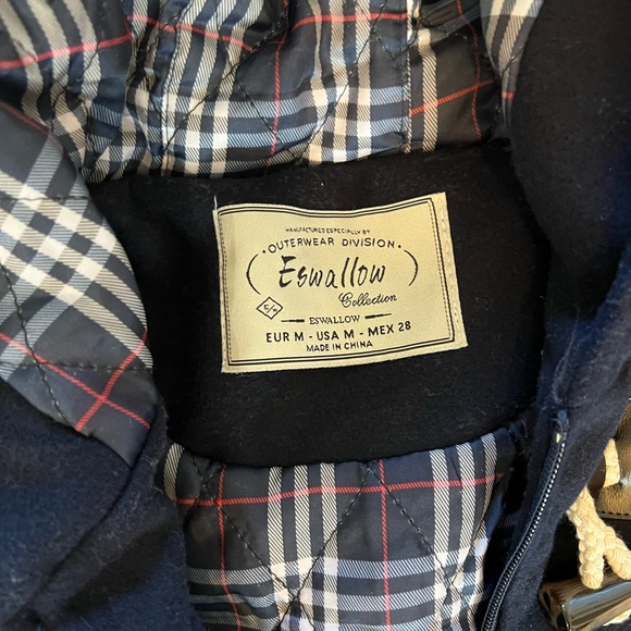 Navy button pea coat - Picture 2 of 3